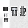 Platinum CERAMICA Schirmständer | Mit Rollen, Keramik, 40 kg, für Stockschirme