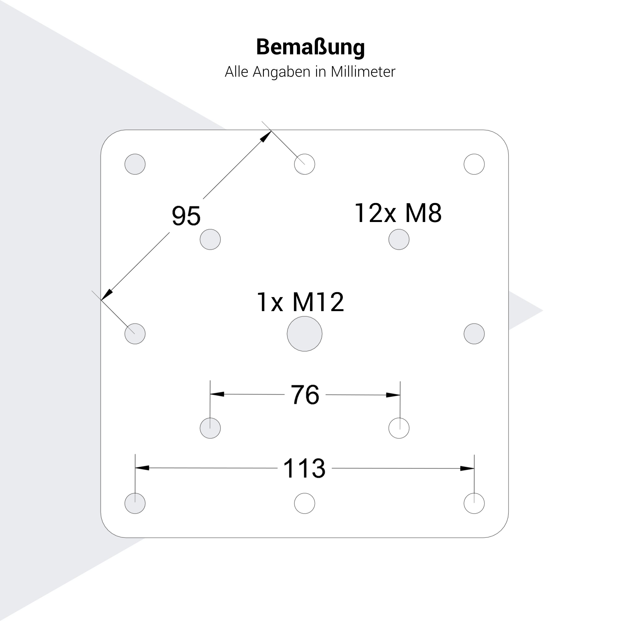 Platinum Bodeneinbausockel | Stahl, Schwarz, kein Beton nötig - 5 Main Image