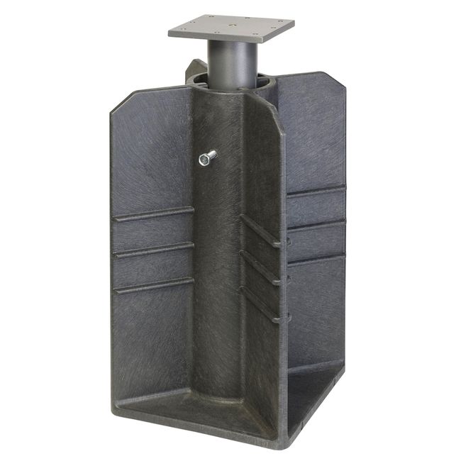 Platinum Bodeneinbausockel | Stahl, Schwarz, kein Beton nötig