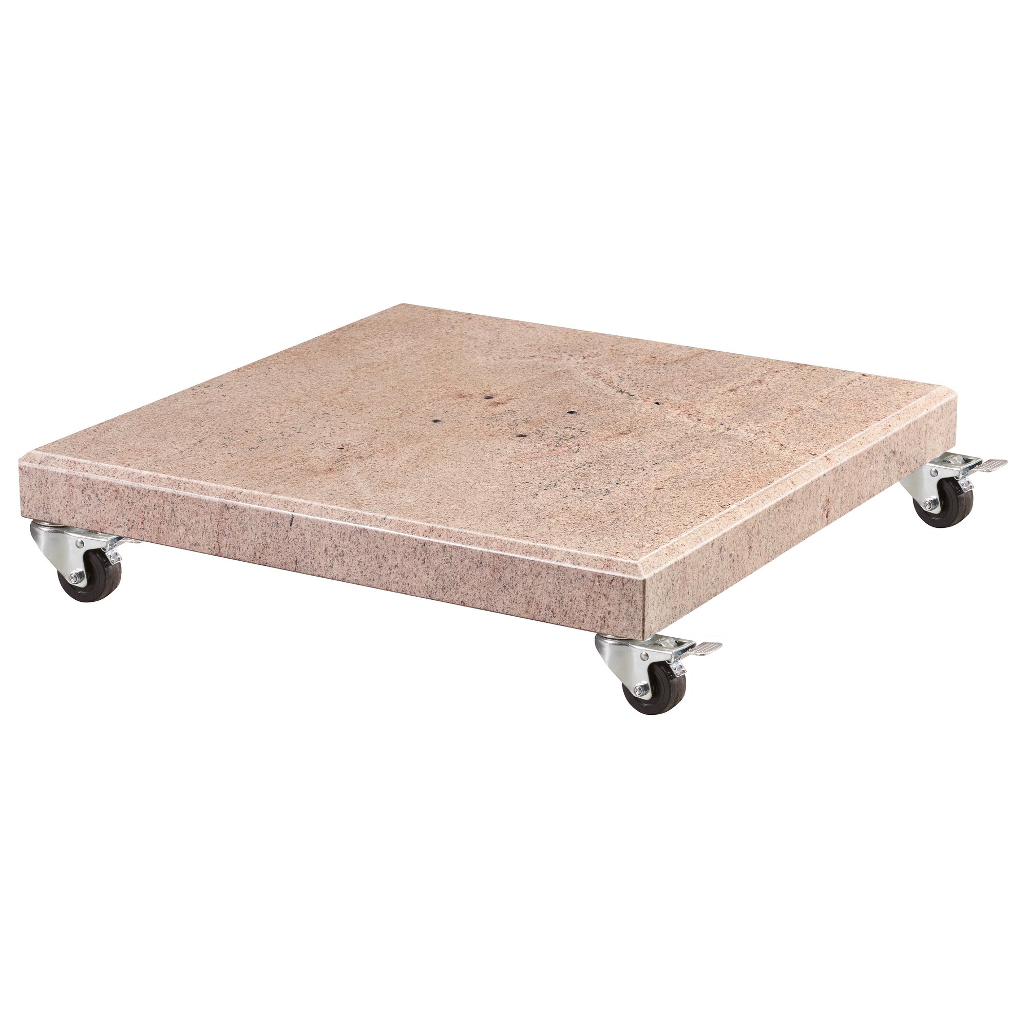 Platinum VENEZIA Schirmständer | Mit Rollen, gerade Ecken, Beige Granit, 90-120 kg - 3 Main Image