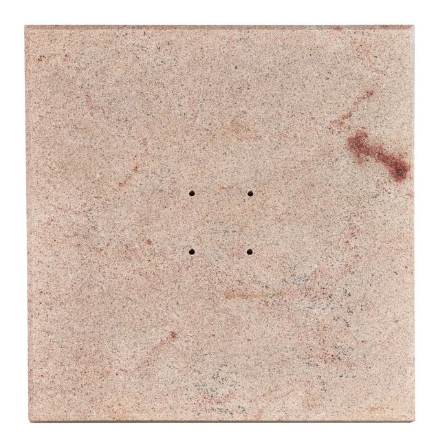 Platinum VENEZIA Schirmständer | Mit Rollen, gerade Ecken, Beige Granit, 90-120 kg