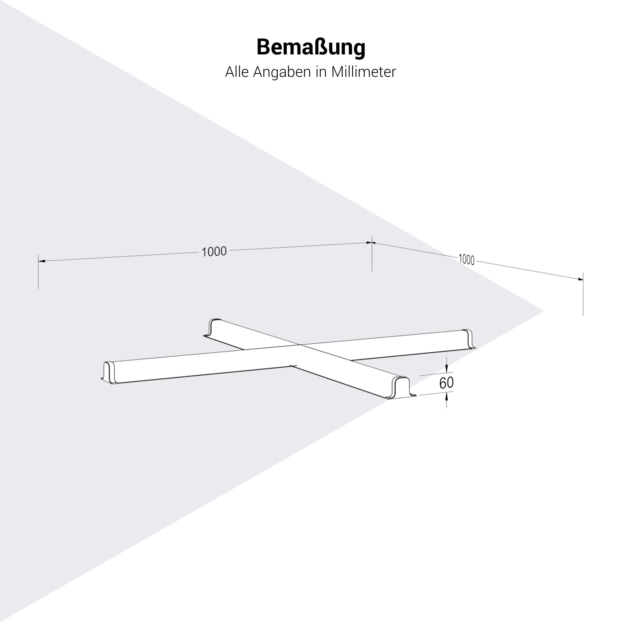 Platinum Kreuzsockel | Stahl, Anthrazit, 5 kg - 2 Main Image