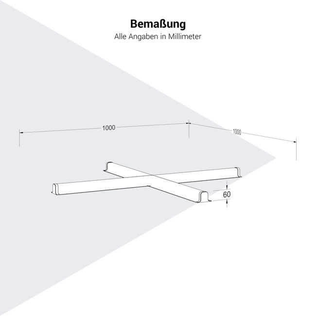 Platinum Kreuzsockel | Stahl, Anthrazit, 5 kg