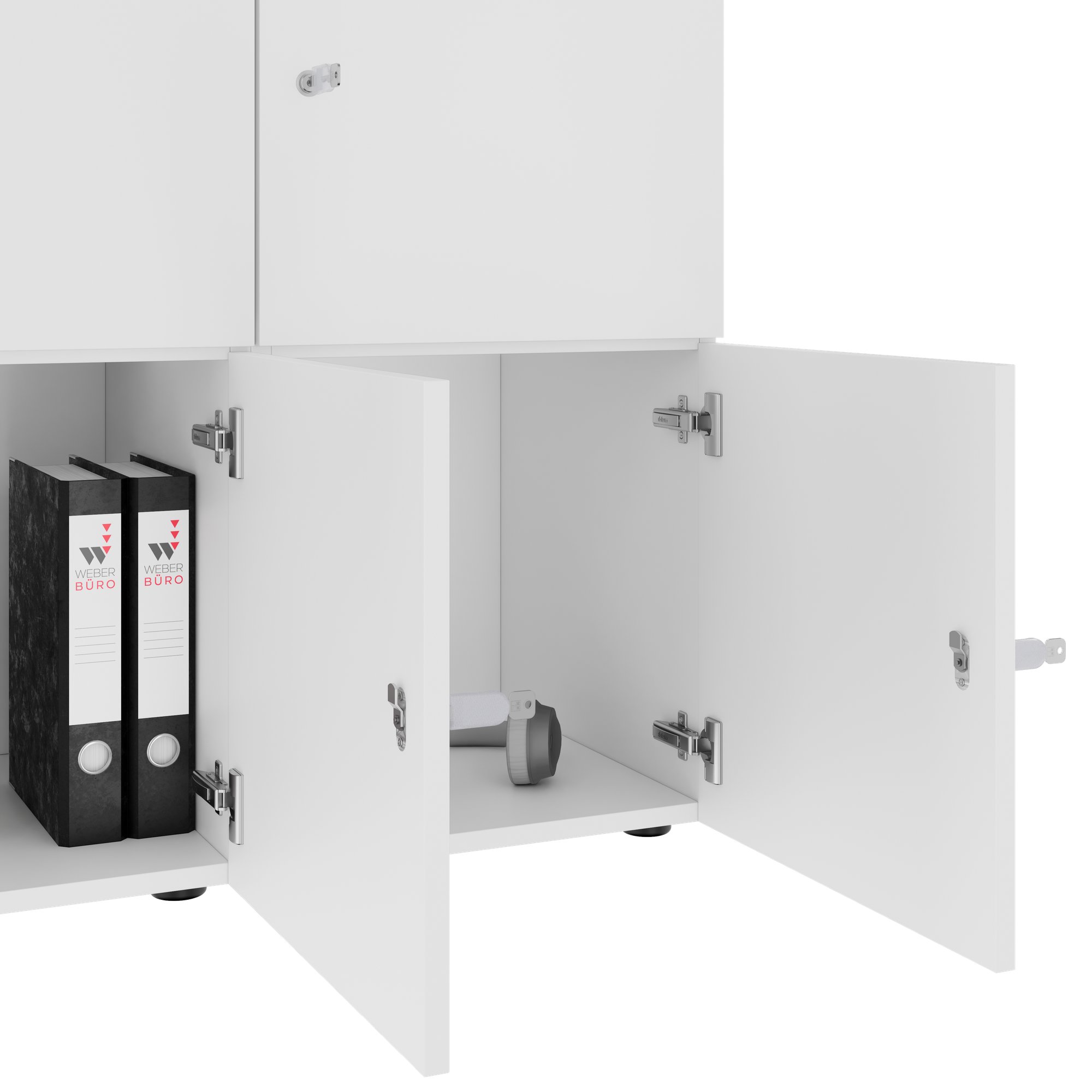 CHOICE Spind | 1804 x 936 mm, 8 Schließfächer, Weiß - 4 Main Image