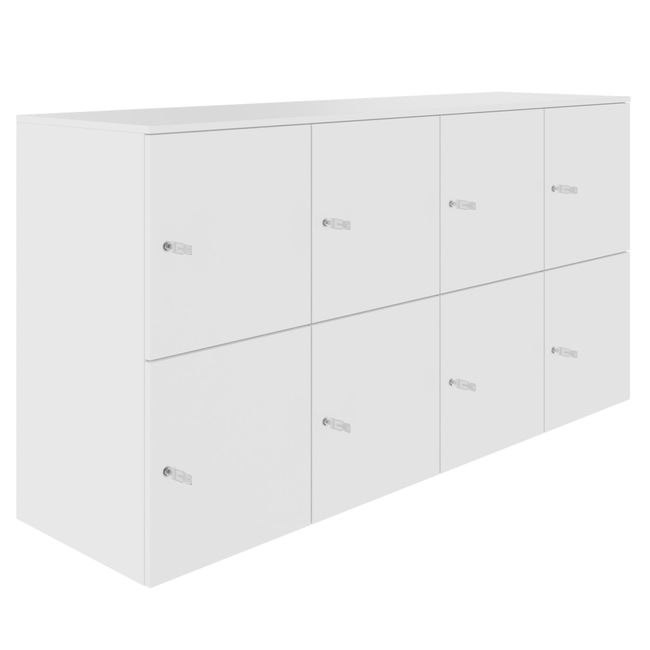 CHOICE Spind | 1804 x 936 mm, 8 Schließfächer, Weiß