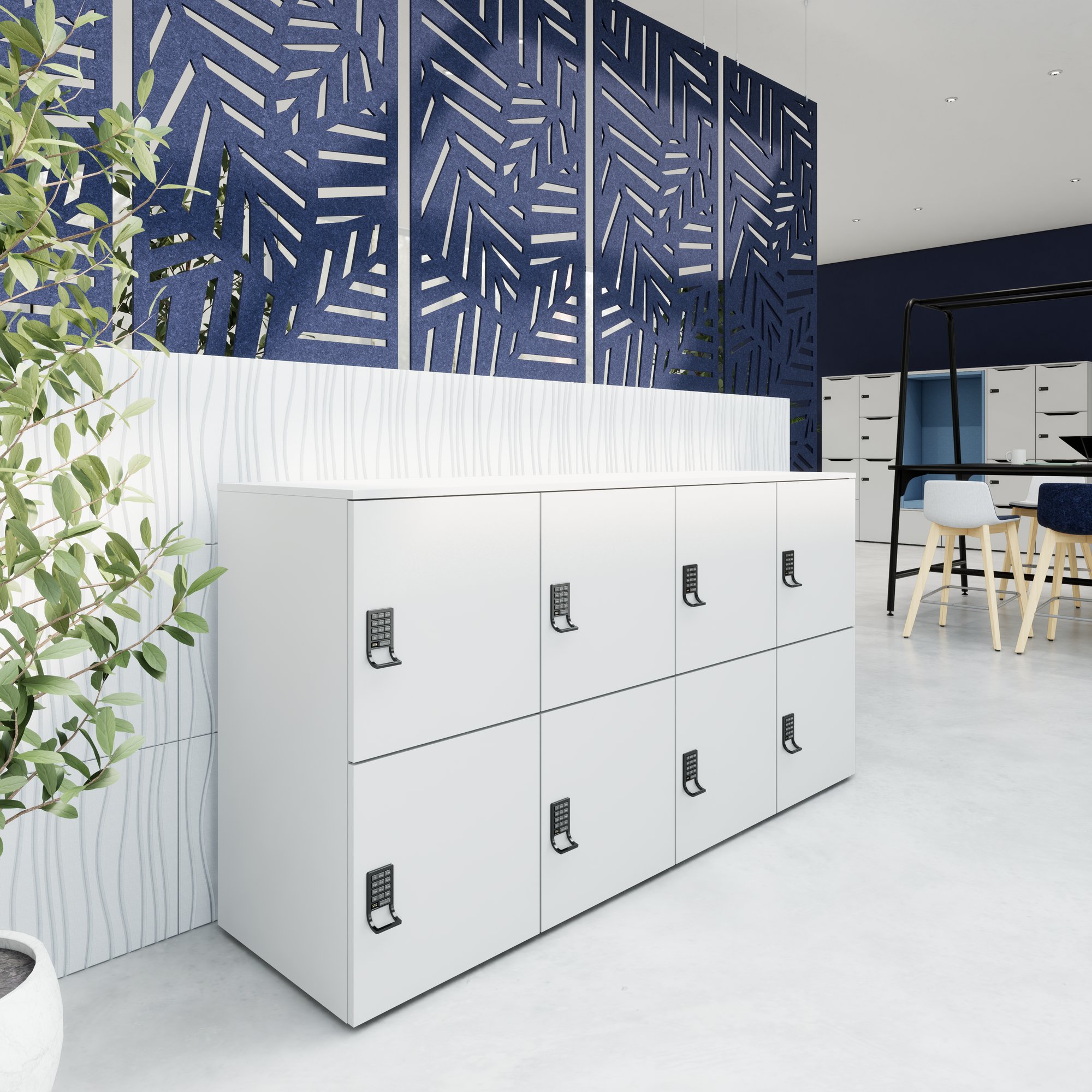 CHOICE Spind | 1804 x 936 mm, 8 Schließfächer, Perlgrau - 8 Main Image