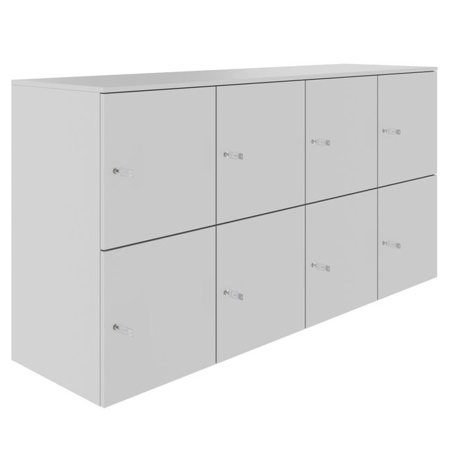 CHOICE Spind | 1804 x 936 mm, 8 Schließfächer, Perlgrau