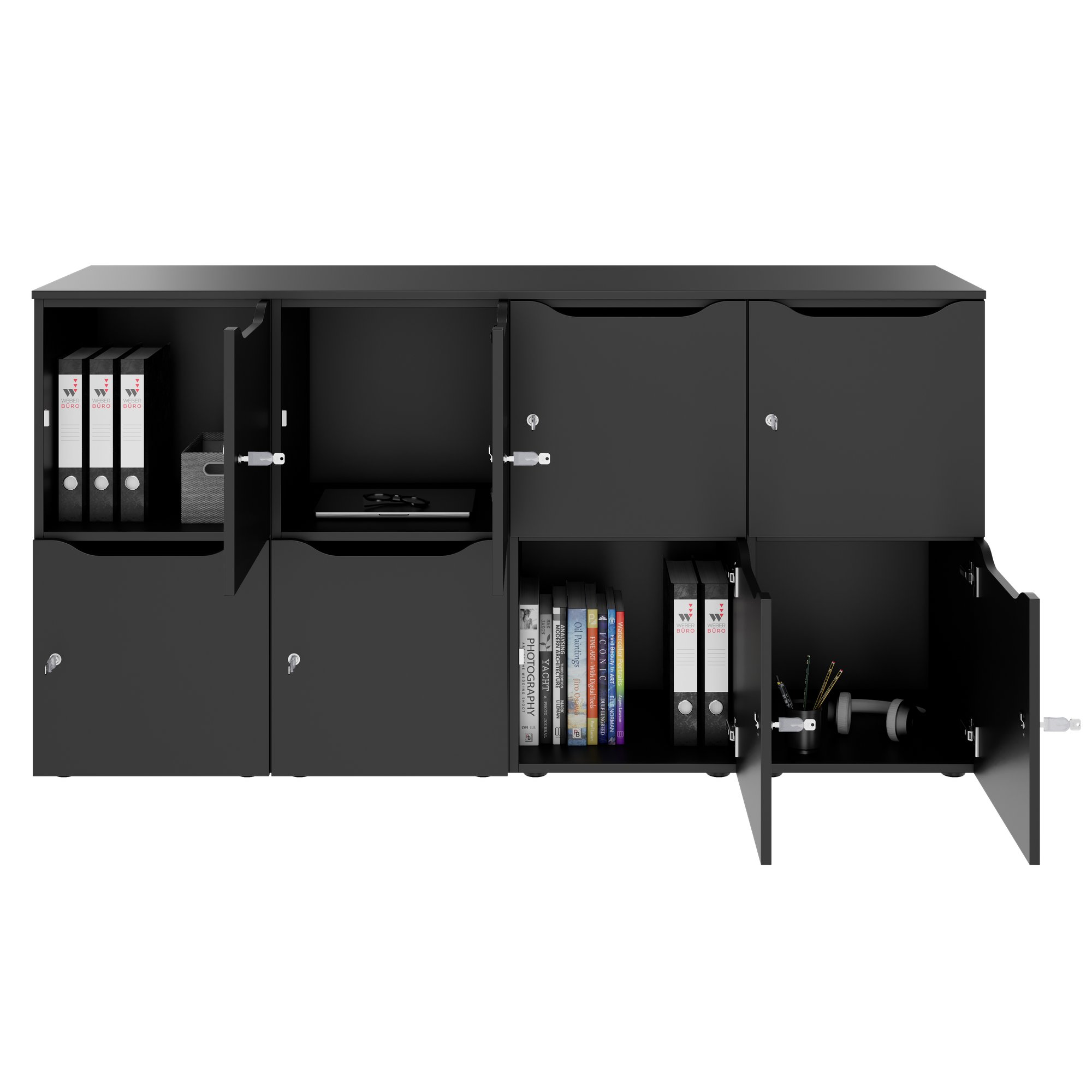 CHOICE Locker | 1804 x 936 mm, 8 lockers, anthracite - 2 Main Image