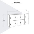 CHOICE Locker | 1804 x 936 mm, 8 lockers, anthracite - 7 Thumbnail Image