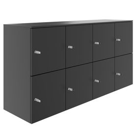 CHOICE Spind | 1804 x 936 mm, 8 Schließfächer, Anthrazit