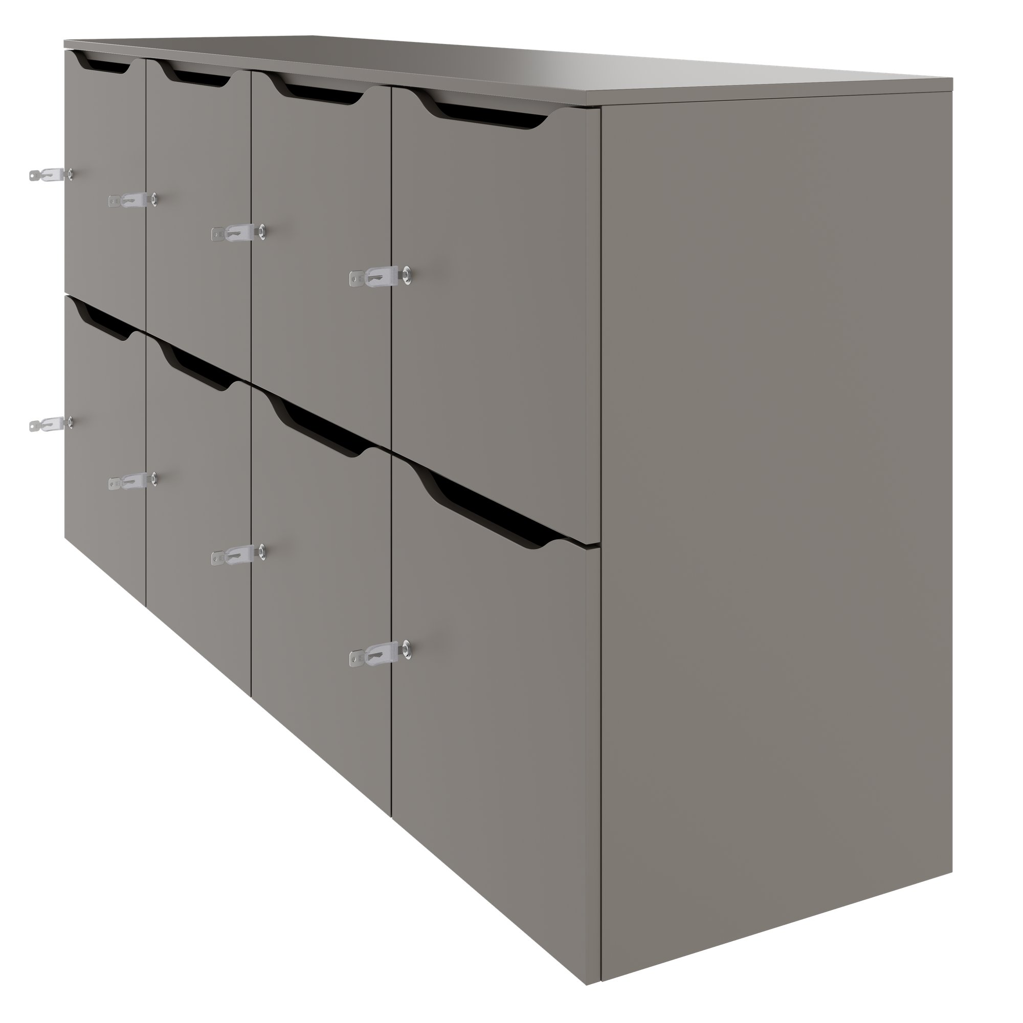 CHOICE locker | 1804 x 936 mm, 8 lockers, Cubanite gray - 3 Main Image