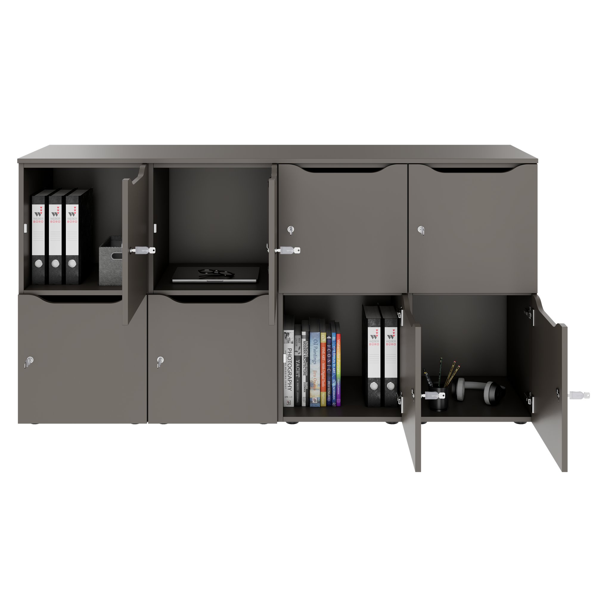 CHOICE locker | 1804 x 936 mm, 8 lockers, Cubanite gray - 2 Main Image