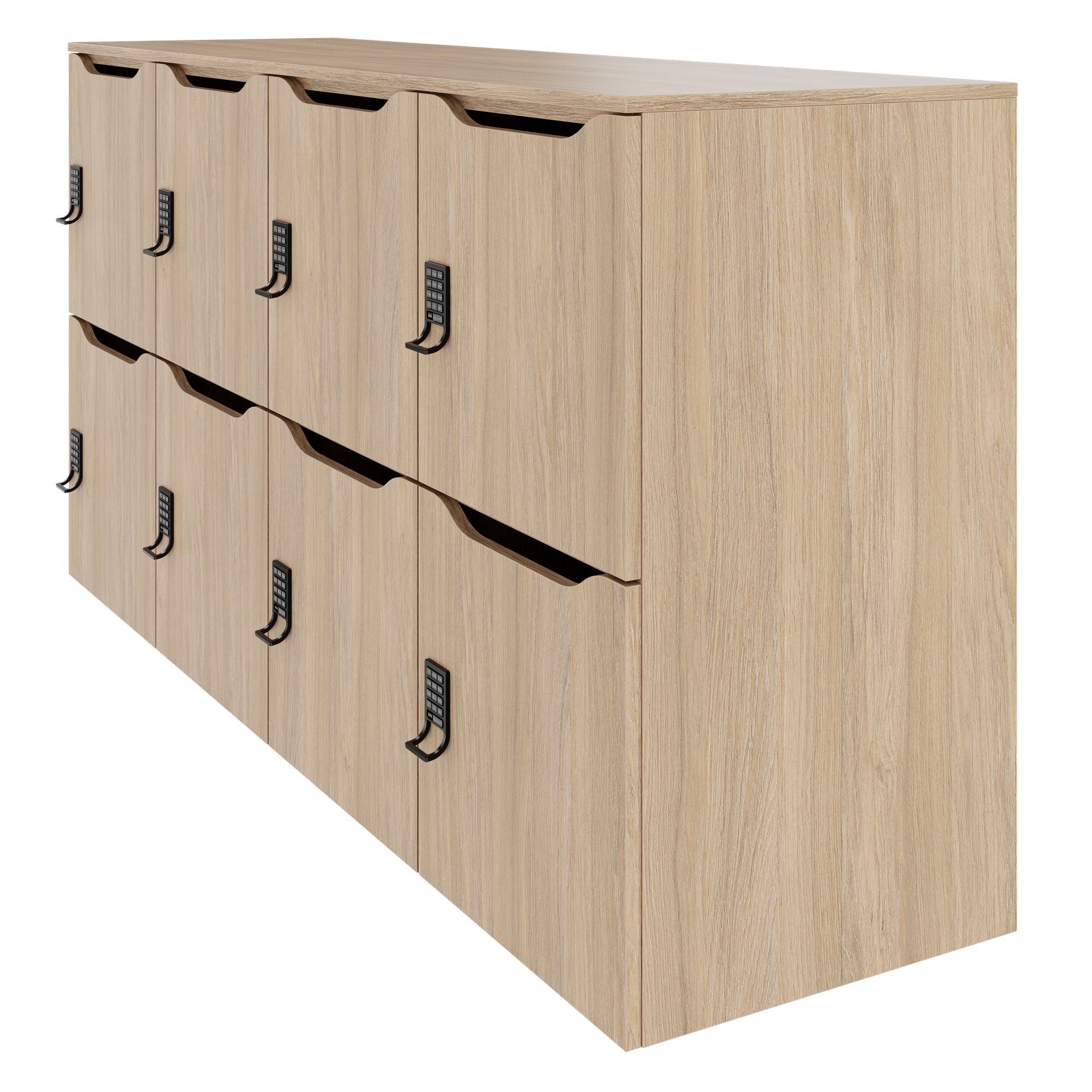 CHOICE Spind | 1804 x 936 mm, 8 Schließfächer, Bernsteineiche - 3 Main Image