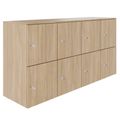 CHOICE Spind | 1804 x 936 mm, 8 Schließfächer, Bernsteineiche