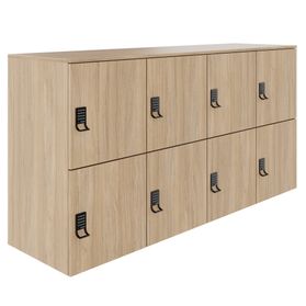 CHOICE Spind | 1804 x 936 mm, 8 Schließfächer, Bernsteineiche