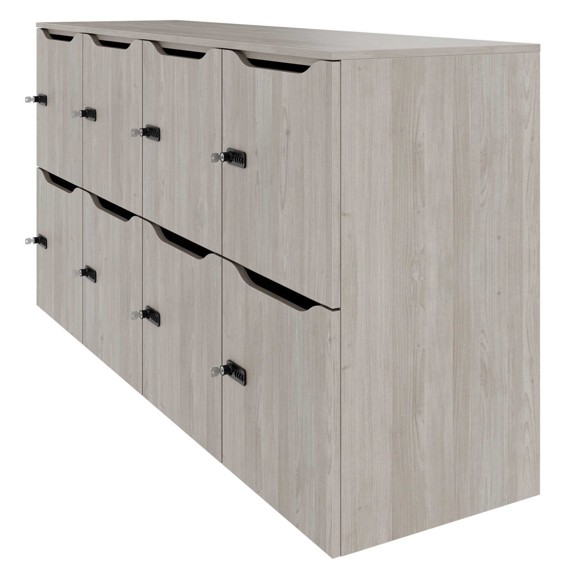 Armadietto CHOICE | 1804 x 936 mm, 8 scomparti, rovere nordico grigio - 3 Main Image