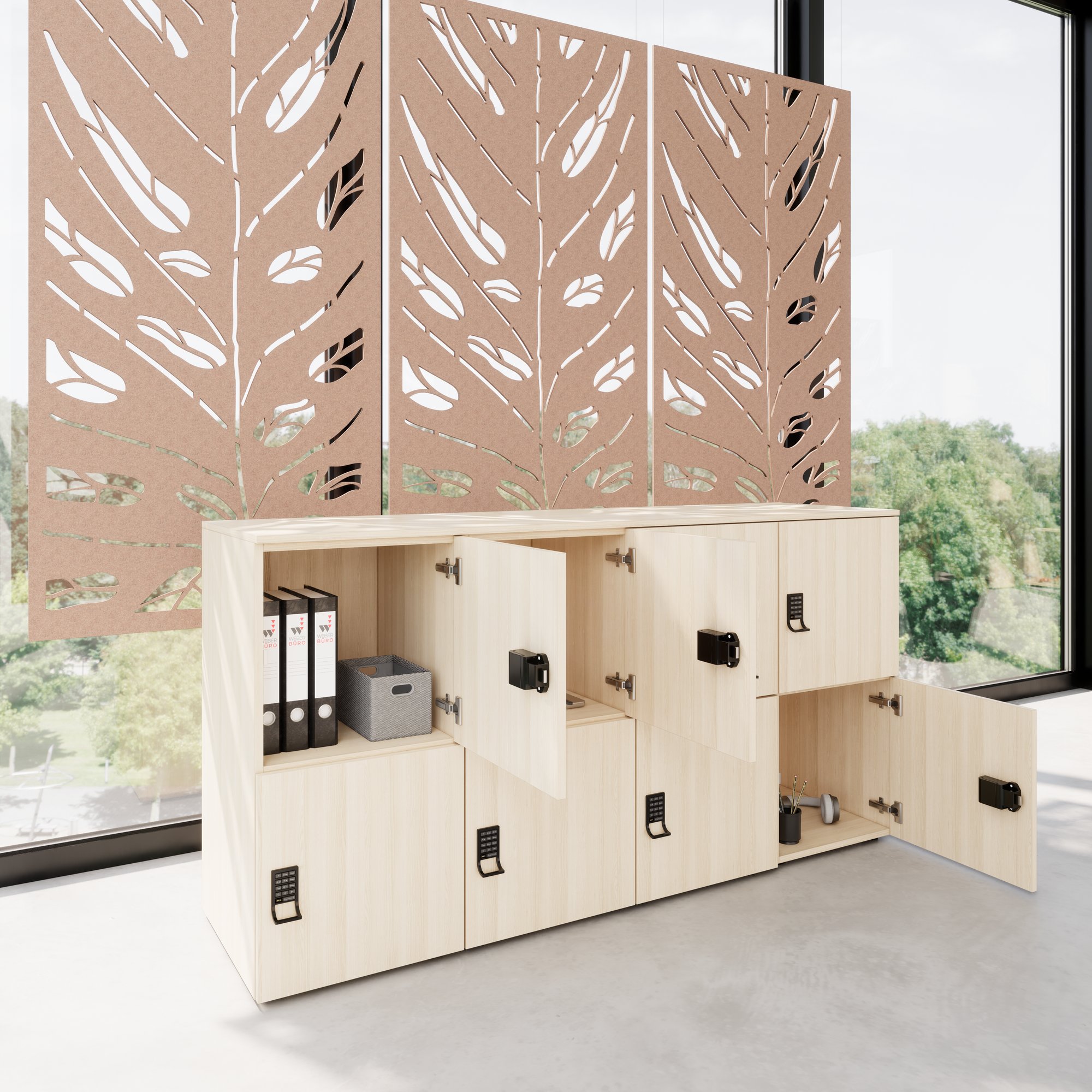 CHOICE Spind | 1804 x 936 mm, 8 Schließfächer, Sandesche - 2 Main Image