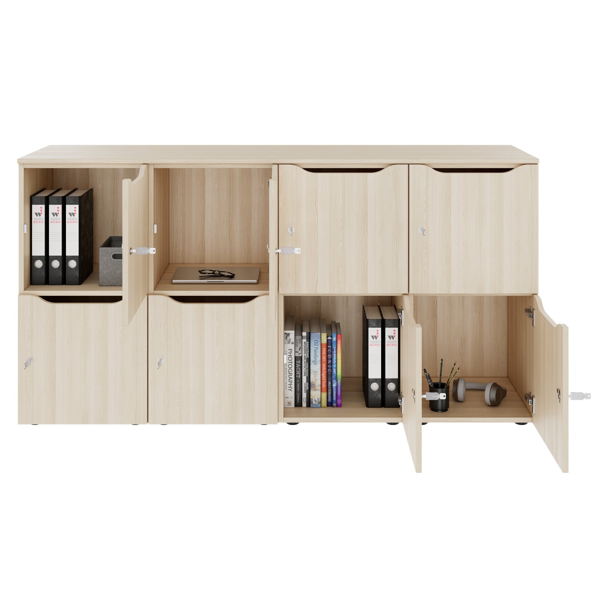 CHOICE Spind | 1804 x 936 mm, 8 Schließfächer, Sandesche - 4 Main Image