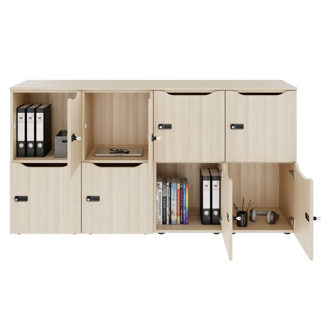 CHOICE Spind | 1804 x 936 mm, 8 Schließfächer, Sandesche