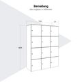 CHOICE Locker | 1353 x 1836 mm, 12 lockers, white - 7 Thumbnail Image