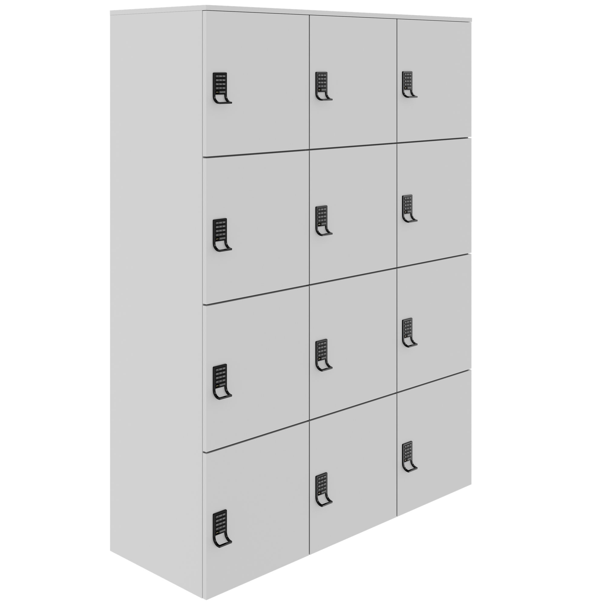 CHOICE Spind | 1353 x 1836 mm, 12 Schließfächer, Perlgrau - 1 Main Image