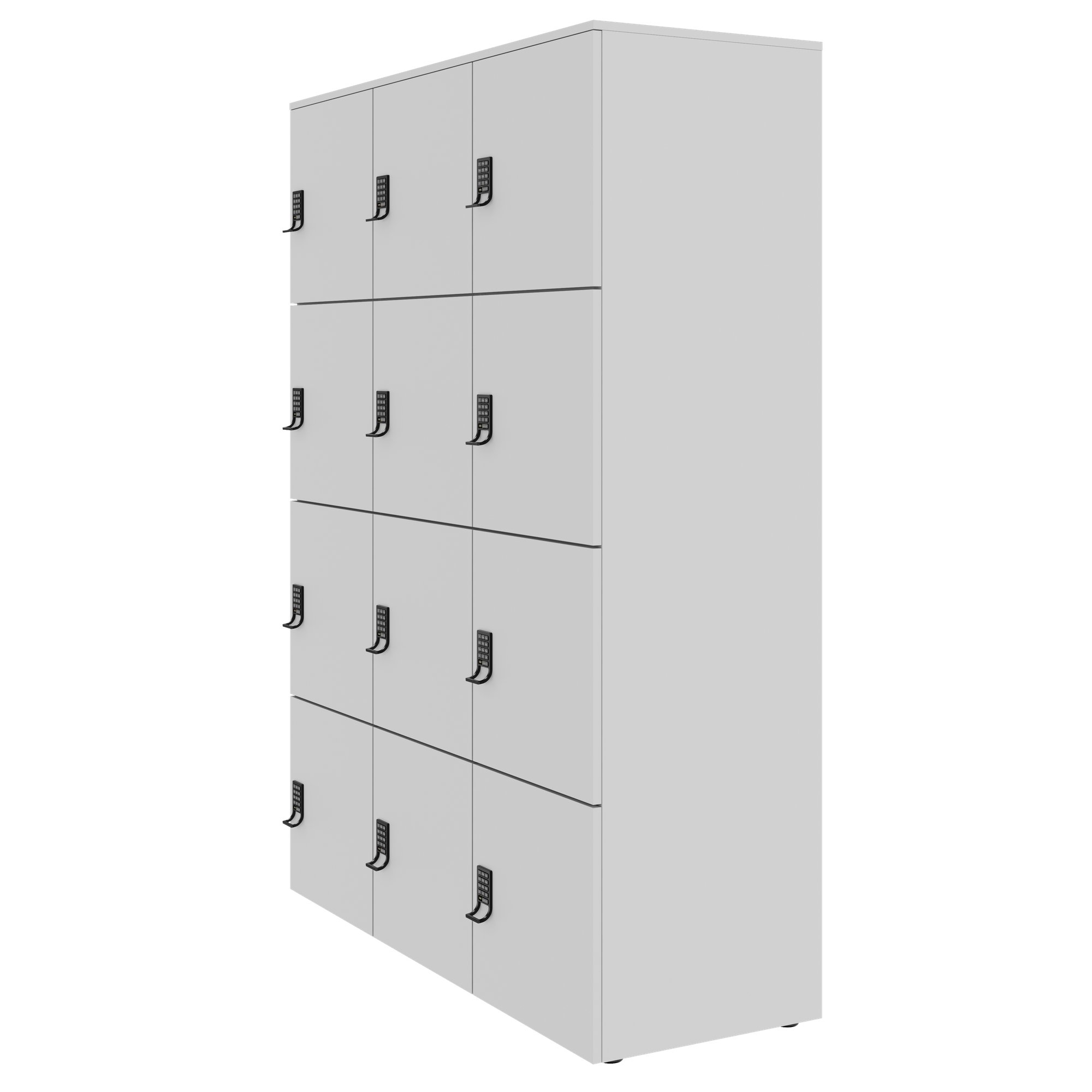 CHOICE Spind | 1353 x 1836 mm, 12 Schließfächer, Perlgrau - 3 Main Image