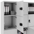 CHOICE Spind | 1353 x 1836 mm, 12 Schließfächer, Perlgrau - 4 Thumbnail Image