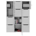 CHOICE Spind | 1353 x 1836 mm, 12 Schließfächer, Perlgrau
