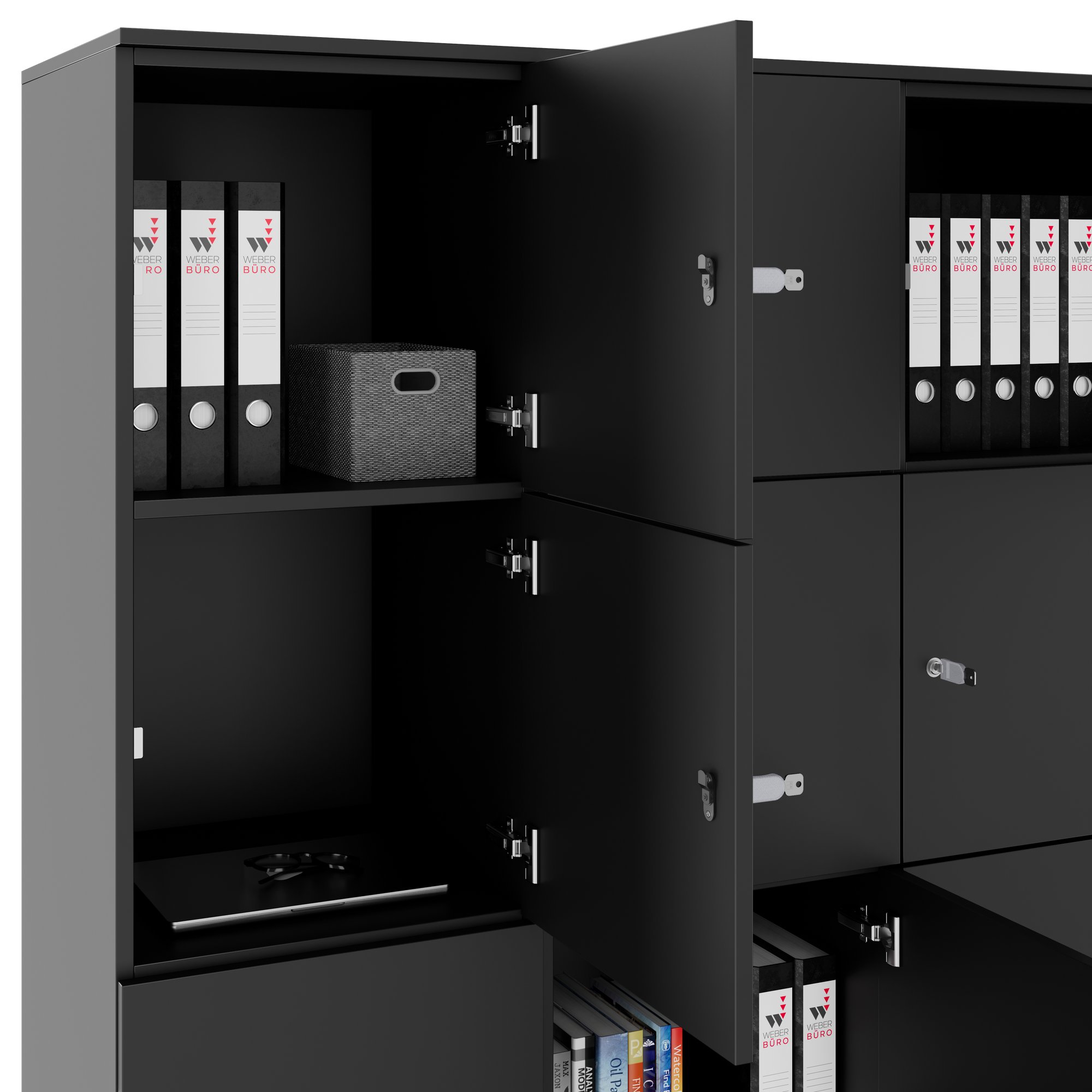 CHOICE Spind | 1353 x 1836 mm, 12 Schließfächer, Anthrazit - 4 Main Image