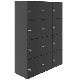CHOICE Spind | 1353 x 1836 mm, 12 Schließfächer, Anthrazit