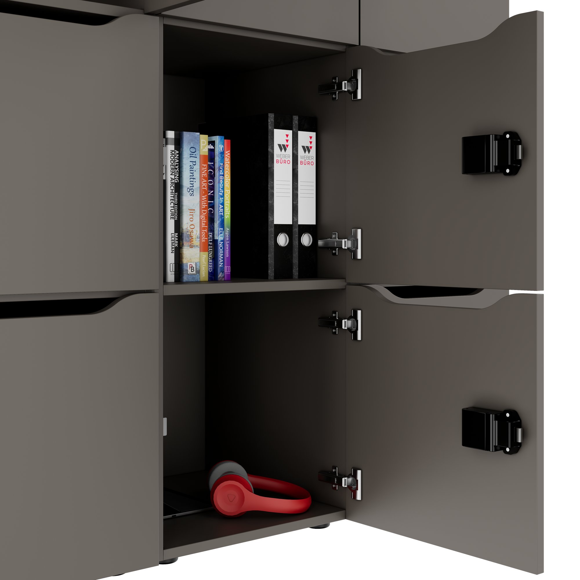 CHOICE Spind | 1353 x 1836 mm, 12 Schließfächer, Cubanitgrau - 5 Main Image