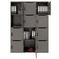 CHOICE Spind | 1353 x 1836 mm, 12 Schließfächer, Cubanitgrau - 2 Thumbnail Image