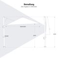 Platinum BEAUFORT Ampelschirm | 3200 x 3200 mm, 360° drehbar, Scherensystem - 6 Thumbnail Image