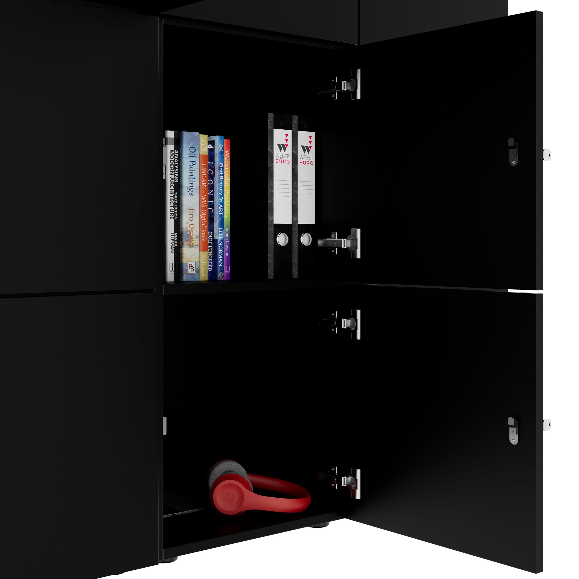 CHOICE Spind | 1353 x 1836 mm, 12 Schließfächer, Schwarz - 5 Main Image