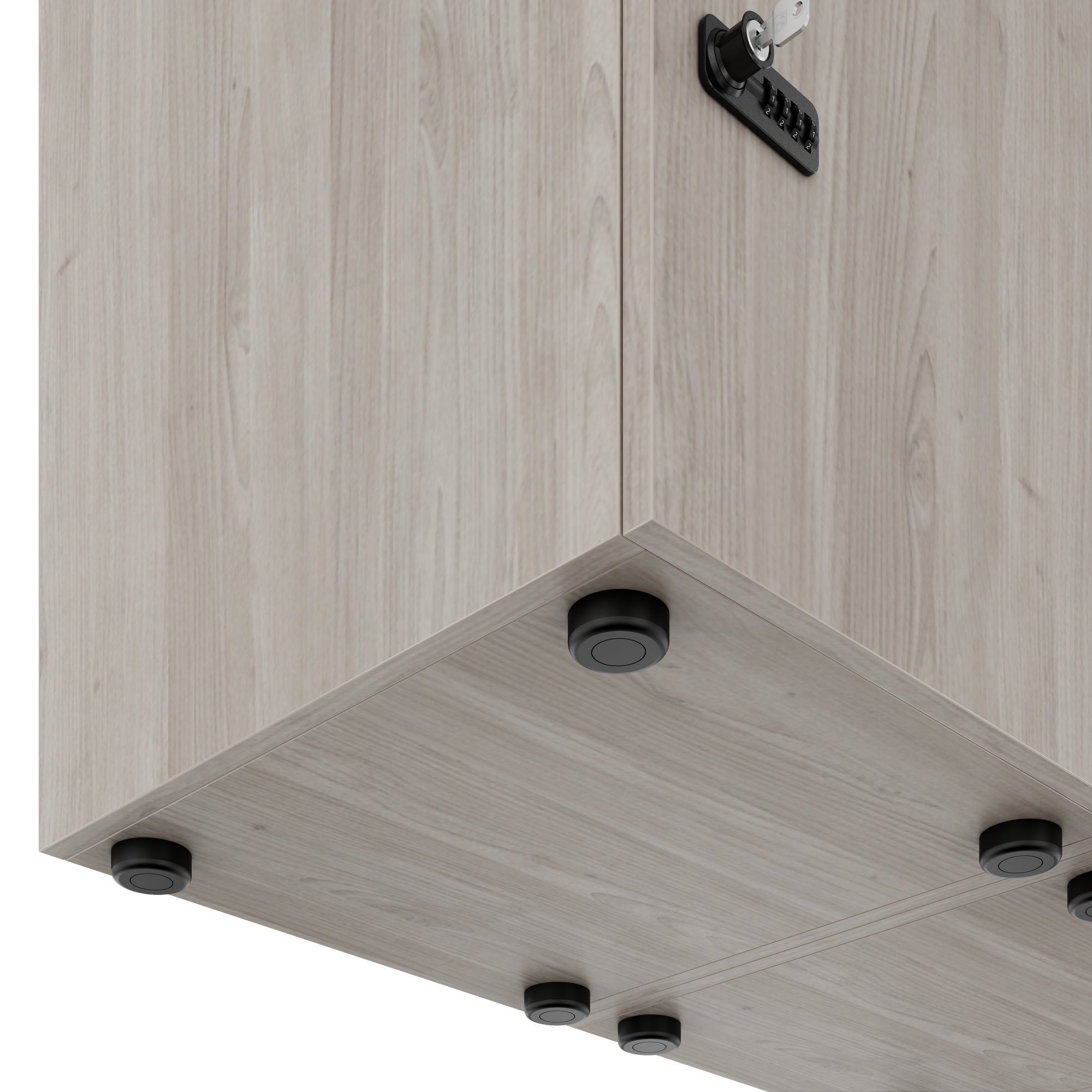 CHOICE Spind | 1353 x 1836 mm, 12 Schließfächer, Nordeiche grau - 6 Main Image