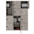 CHOICE Spind | 1353 x 1836 mm, 12 Schließfächer, Nordeiche grau - 2 Thumbnail Image