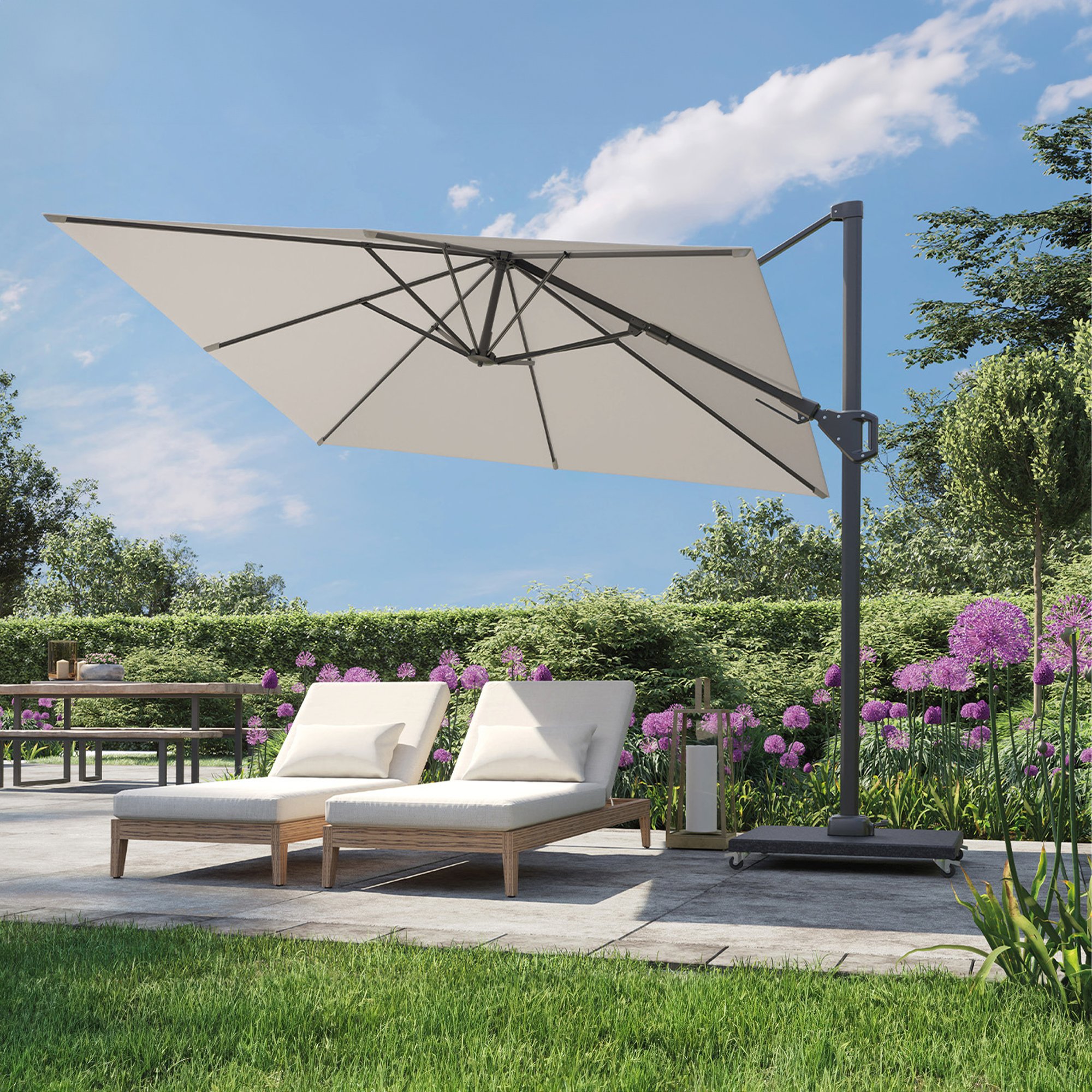 Platinum VOYAGER T2 Ampelschirm | 2700 x 2700 mm, 360° drehbar, doppelt schwenkbar - 10 Main Image