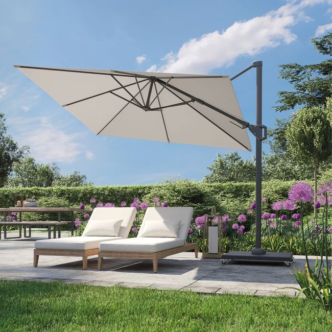 Platinum VOYAGER T2 Ampelschirm | 2700 x 2700 mm, 360° drehbar, doppelt schwenkbar