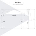 Platinum VOYAGER T2 Ampelschirm | 2700 x 2700 mm, 360° drehbar, doppelt schwenkbar - 9 Thumbnail Image