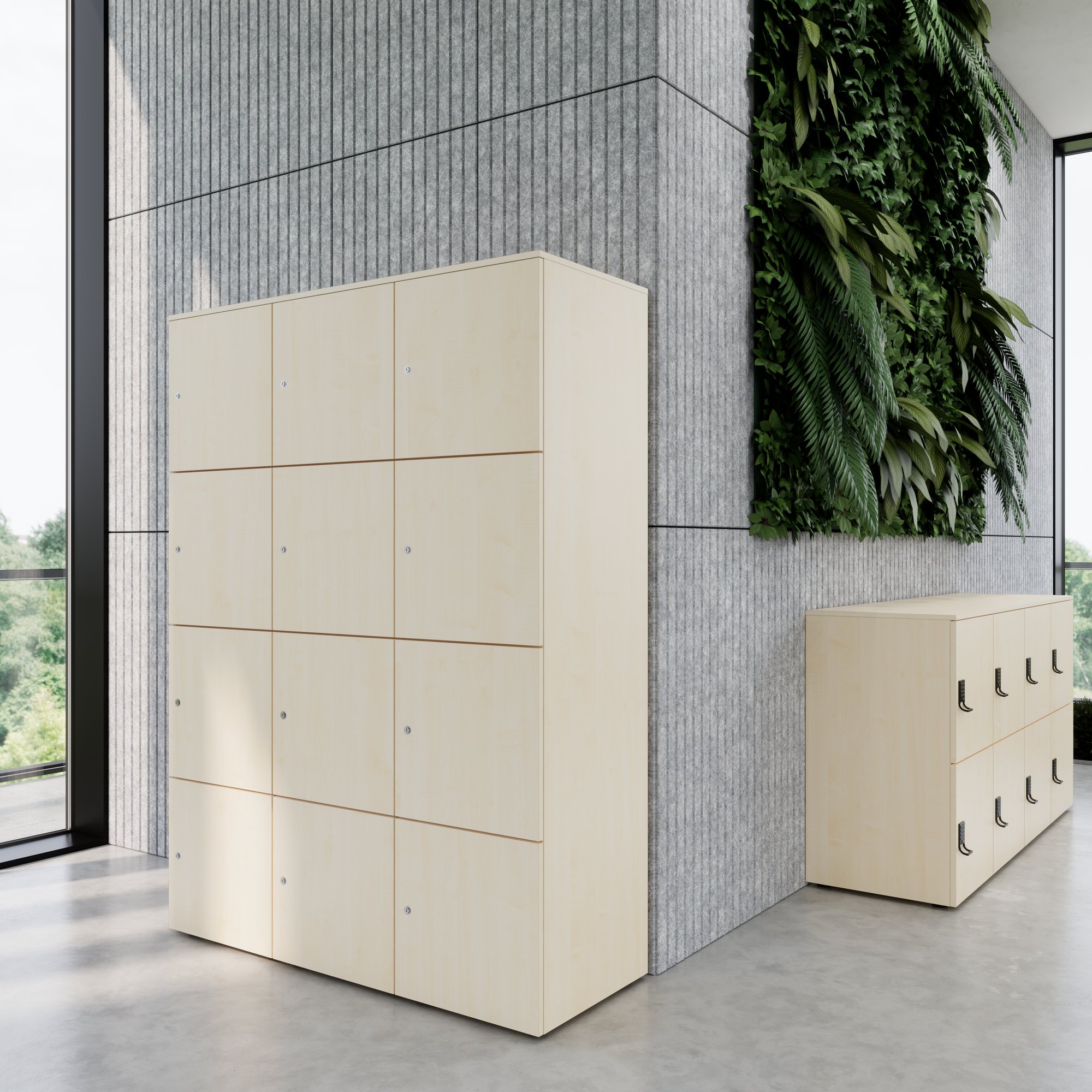 Armadietto CHOICE | 1353 x 1836 mm, 12 scomparti, acero - 8 Main Image