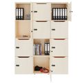 CHOICE Spind | 1353 x 1836 mm, 12 Schließfächer, Ahorn