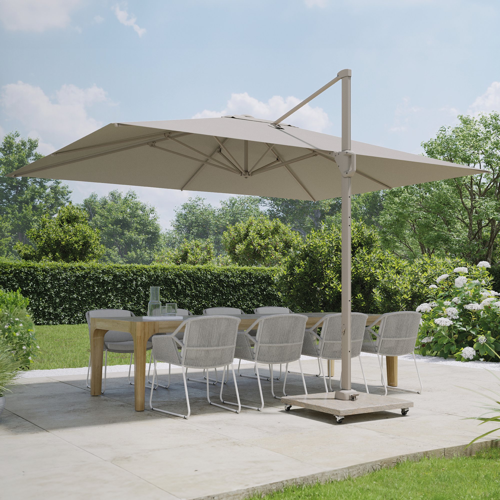 Platinum CHALLENGER T1 Ampelschirm | 3000-4000 x 3000-3500 mm, 360° drehbar - 2 Main Image