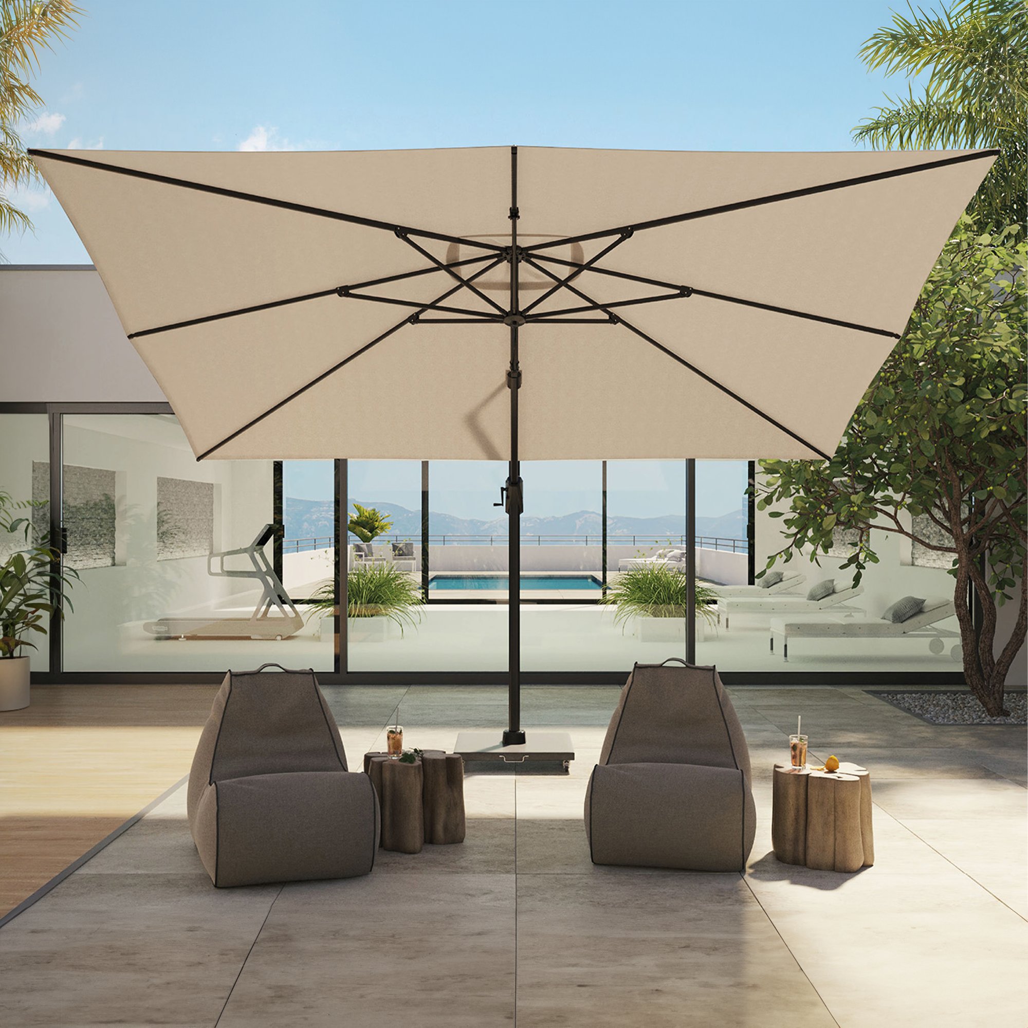 Platinum CHALLENGER T1 Ampelschirm | 3000-4000 x 3000-3500 mm, 360° drehbar - 12 Main Image