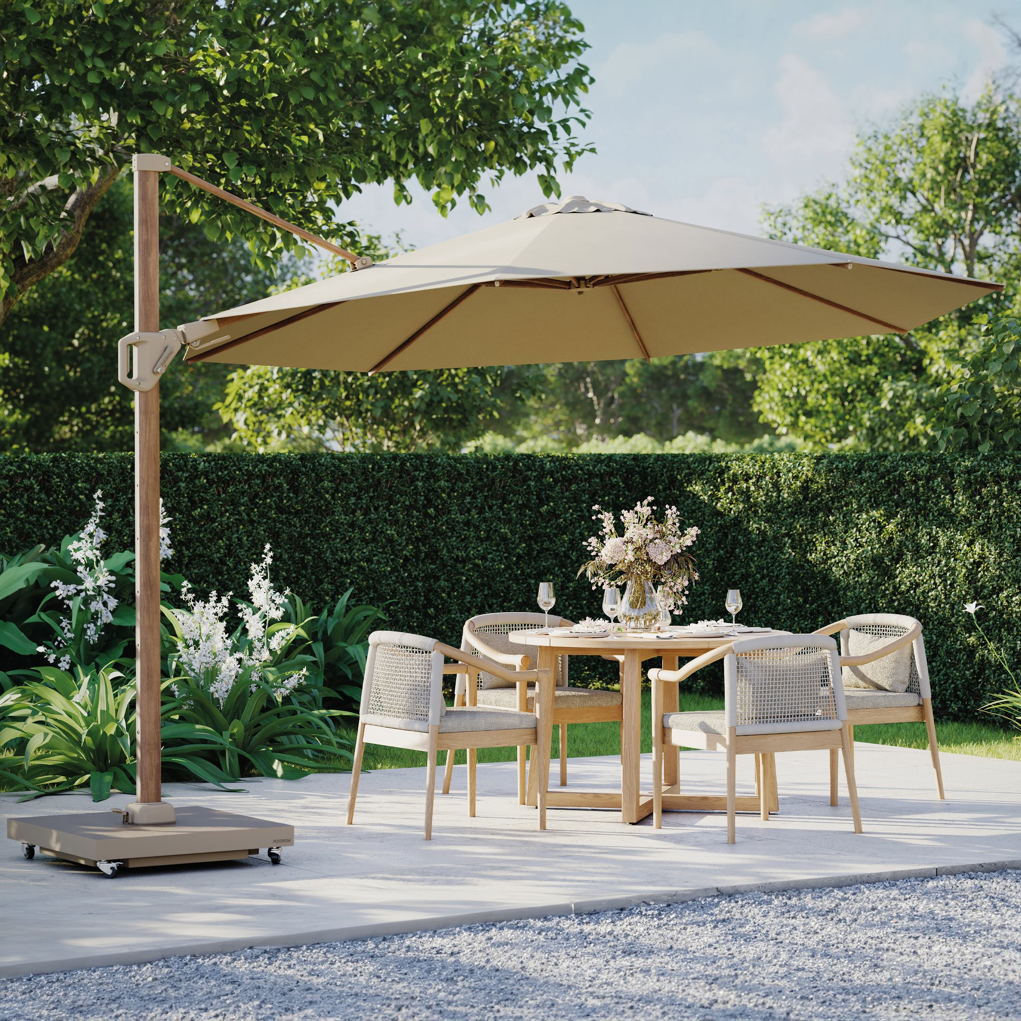 Platinum CHALLENGER T1 Ampelschirm | 3000-4000 x 3000-3500 mm, 360° drehbar - 15 Main Image