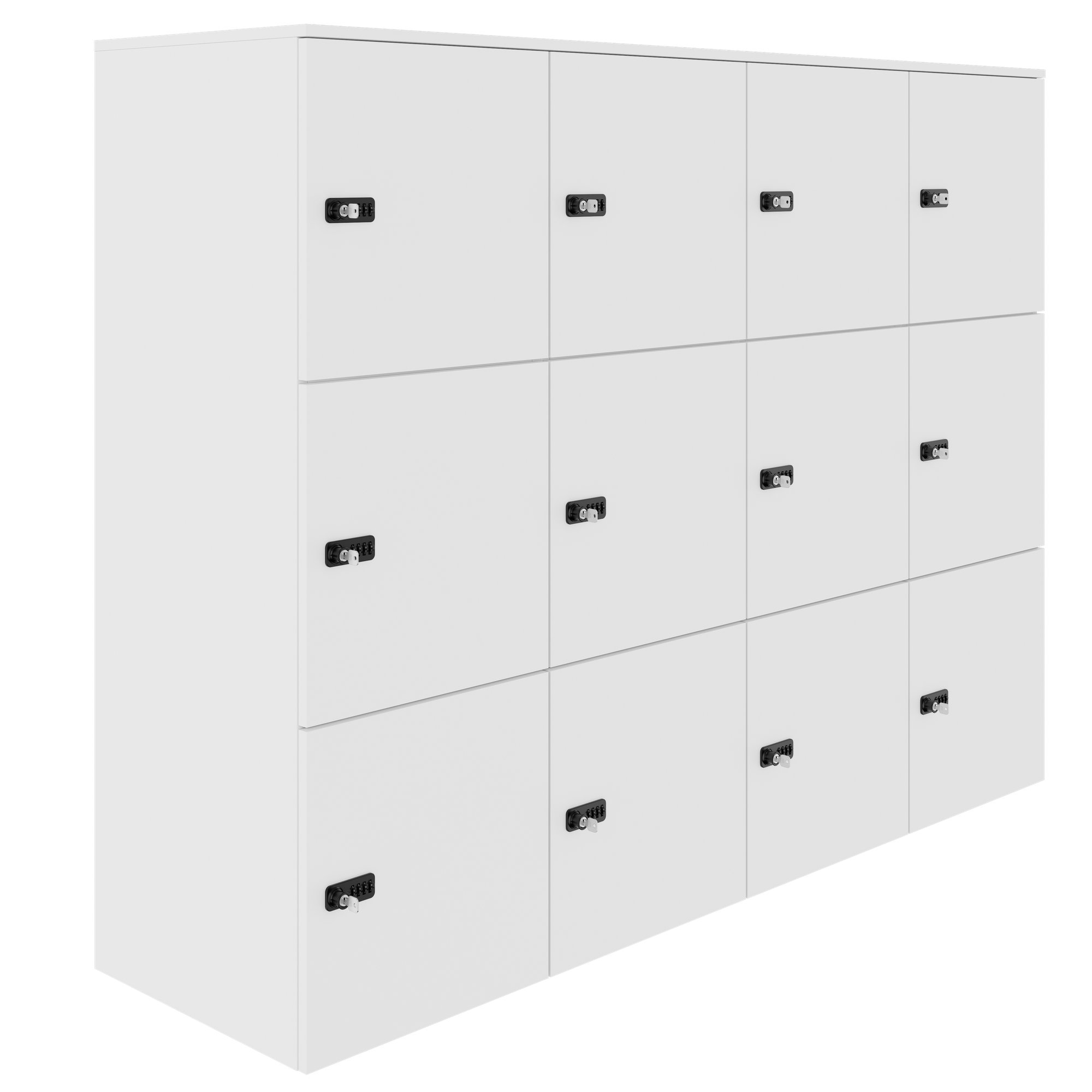 CHOICE Spind | 1804 x 1386 mm, 12 Schliessfächer, Weiss - 5 Main Image