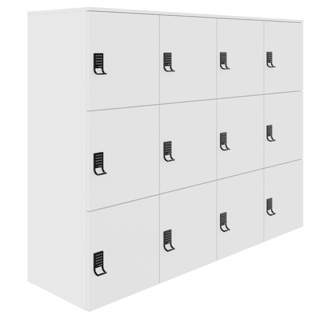 CHOICE Spind | 1804 x 1386 mm, 12 Schließfächer, Weiß