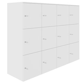 CHOICE Spind | 1804 x 1386 mm, 12 Schließfächer, Weiß
