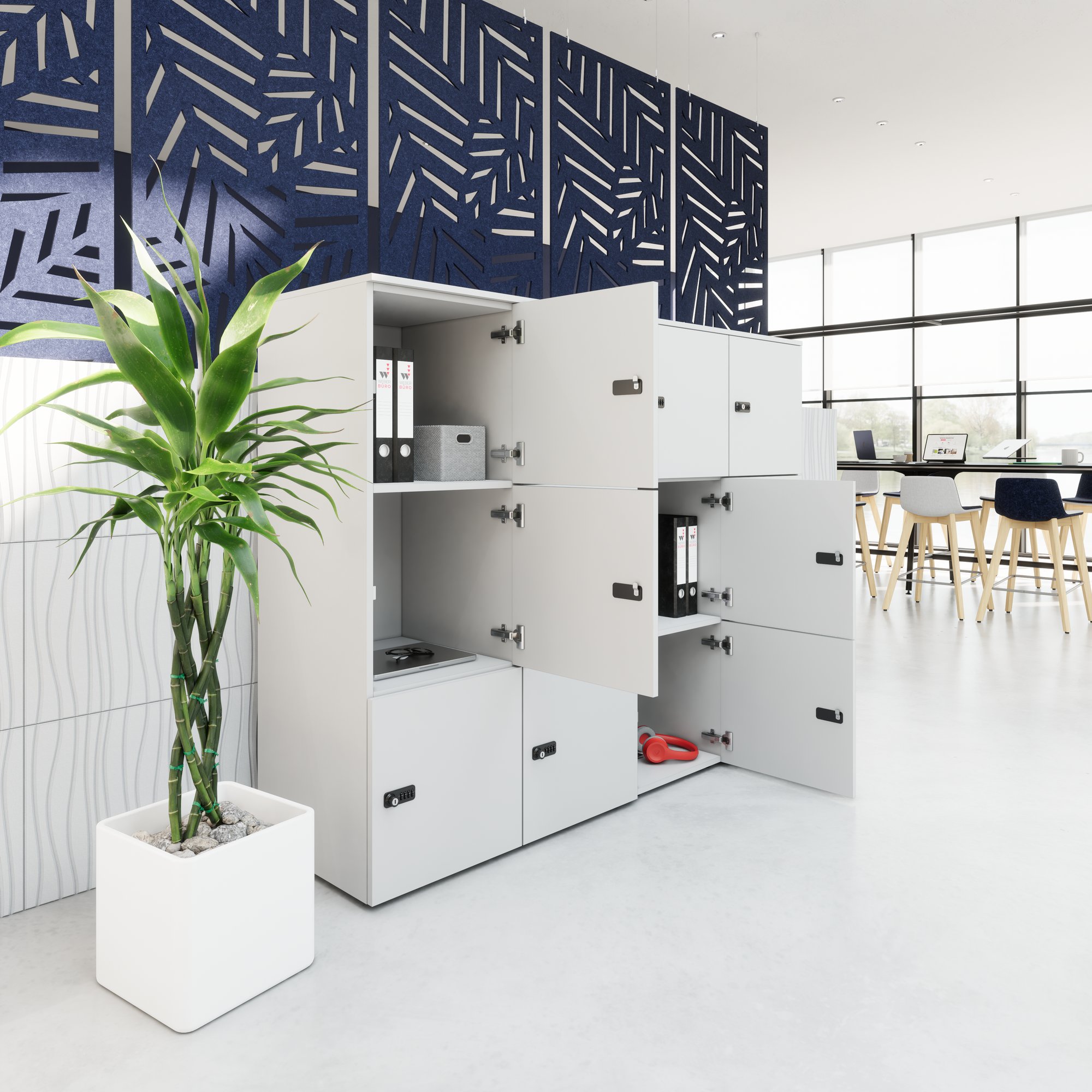 CHOICE Spind | 1804 x 1386 mm, 12 Schliessfächer, Perlgrau - 2 Main Image