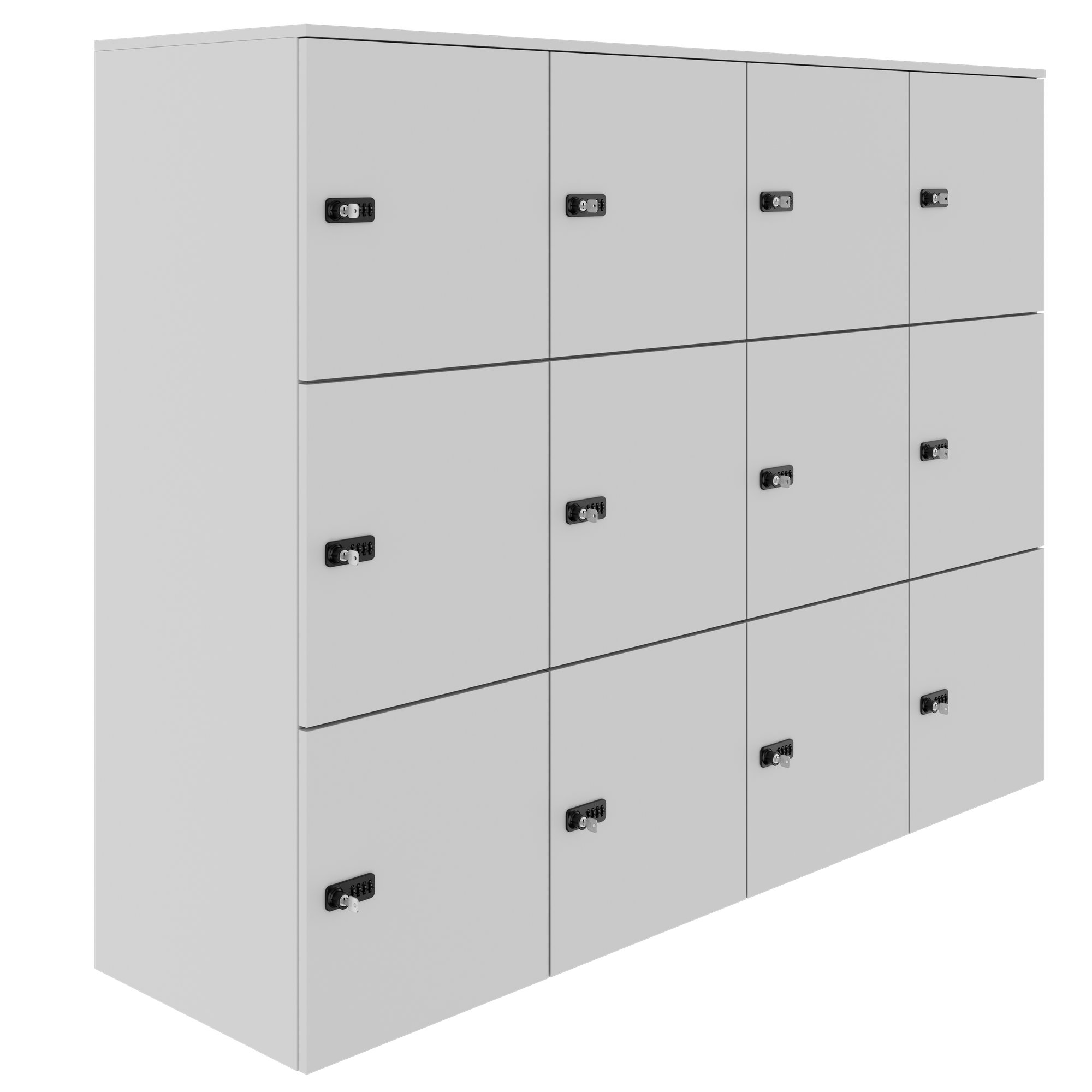 CHOICE Spind | 1804 x 1386 mm, 12 Schliessfächer, Perlgrau - 5 Main Image