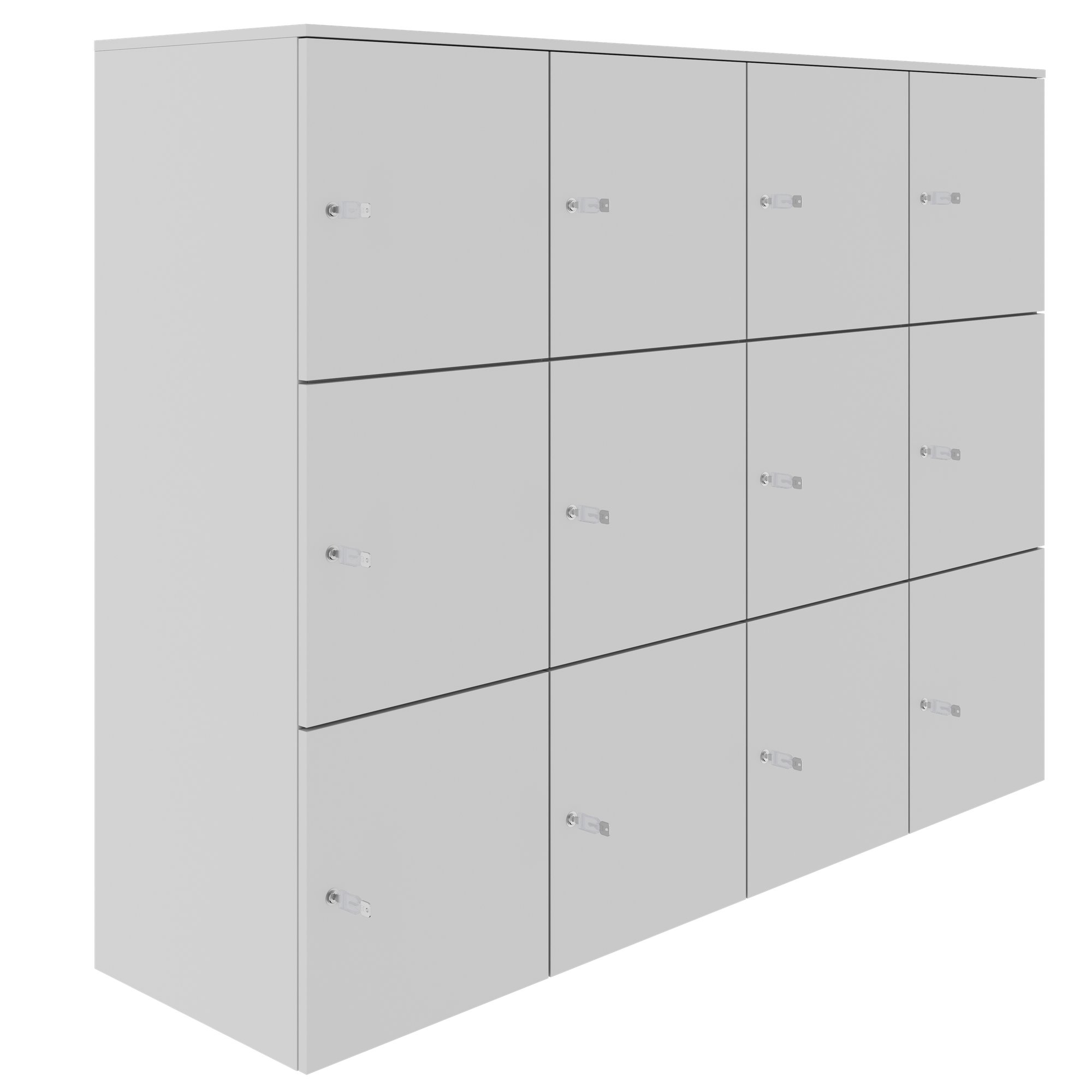 CHOICE Spind | 1804 x 1386 mm, 12 Schliessfächer, Perlgrau - 3 Main Image